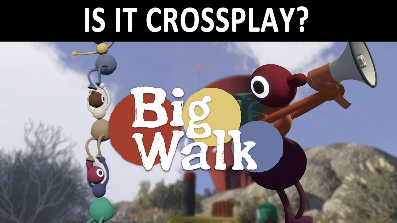 Big Walk characters exploring together in official launch trailer footage